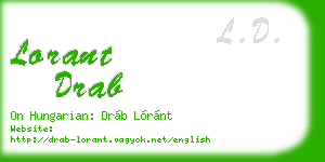 lorant drab business card